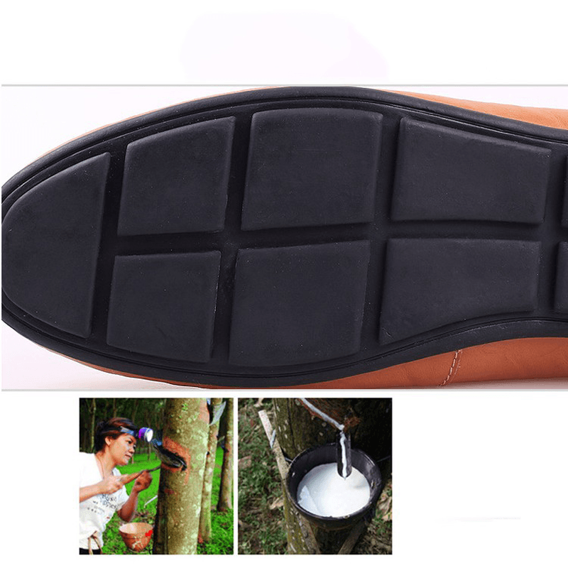 elvesmall Men Hand Stitching Two Way Soft Walking Casual Leather Flats