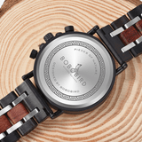 trendha BOBO BIRD S18-1 Men Wooden Luminous Hand Date Display Wristwatches Quartz Watch