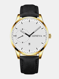trendha 11 Colors Pattern Fashion Business Vintage Watch Decorated Pointer Calendar Men Quartz Watch
