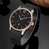 trendha CURREN 8231 Full Metal Strap Fashion Men Watch Business Style Casual Dial Waterproof Quartz Watch