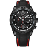 trendha MEGIR 2055 Sport Watch Men Quartz Chronograph Black Male Wrist Watch