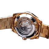 trendha Forsining F625 Fashion Men Automatic Watch Luminous Week Date Display Stainless Steel Strap Mechanical Watch