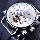 trendha JARAGAR GMT960 Calendar Automatic Mechanical Watches Rubber Band Men Wrist Watch