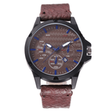 trendha Fashion Casual Alloy Casual Vintage Calendar PU Leather Belt Watch Quartz Watch
