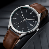 trendha YAZOLE 502 Men Classic Leather Strap Simple Fashion Dial Business Style Quartz Watch