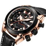 trendha MEGIR 2065 Sport Watches Creative Chronograph Quartz Leather Strap Men Watch