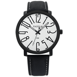 trendha Yazole 326 Fashion Casual Men Watch Large Dial 3ATM Waterproof Luminous Pointers Leather Strap Quartz Watch