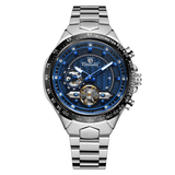 trendha FORSINING FSG8204 Fashion Men Automatic Watch Luminous Display Waterproof Stainless Steel Strap Mechanical Watch