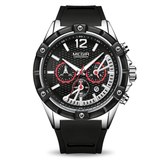 trendha MEGIR 2083G Military Design Chronograph Silicone Waterproof Quartz Watch Men Wrist Watch