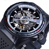 trendha Forsining GMT963 Fashion Men Watch Silicone Band Automatic Casual Mechanical Watch