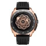 trendha RUIMAS 554 Fashionable Creative Men Wrist Watch Silicone Strap Quartz Watches