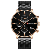 trendha CURREN 8339 Fashion Business Men Watch Light Luxury Waterproof Large Dial Quartz Watch
