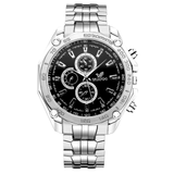 trendha ORLANDO Men Business Watch Alloy Causal Stainless Steel Three-Eye Quartz Watch