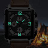 trendha MEGIR 2061 Unique Style Men Wrist Watch Chronograph Date Luminous Number Quartz Watch