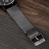 trendha SOXY 0089 Unique Design Men Wrist Watch Mesh Steel Band Needle Buckle Quartz Watch
