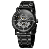 trendha Alloy Automatic Mechanical Watch Full Steel Fashion Hollow Business Men Watch