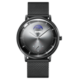trendha SKMEI 9245 Fashion Business Stainless Steel Watch Strap 3ATM Waterproof Male Quartz Watch