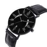 trendha Khorasan Creative Casual Wing Hollow Design PU Leather Band Men Quartz Watch Wristband