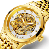 trendha DEFFRUN Business Style Automatic Mechanical Watch Full Steel Band Men Wrist Watch