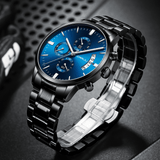 trendha CRRJU 2273 Fashion Style Full Steel Strap Chronograph Date Display Men Quartz Watch