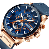 trendha CURREN 8346 Chronograph Sport Men Wrist Watch Leather Watch Band Quartz Watch