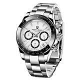 trendha PAGANI 1644 Calendar Men Fashion Full Steel Strap Watch Quartz Watch with Box