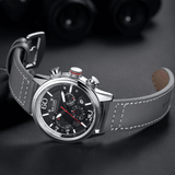 trendha Megir 2110 Fashion Men Watch Waterproof Luminous Display Chronograph Leather Strap Sport Quartz Watch