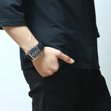 trendha Casual Plastic Luminous Waterproof Wristwatchstainless Steel Date Watch Square Watch