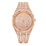 trendha XSVO Luxury Fashion Full Rhinestone Diamond Wristwatch Unisex Quartz Watch