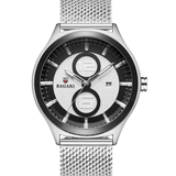 trendha BAGARI 8012W Ultrathin Business Style Men Watch Mesh Steel Band Quartz Watch