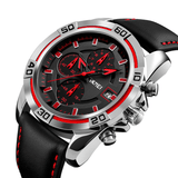 trendha SKMEI 9156 Sport Watch Chronograph Leather Strap Waterproof Men Quartz Wrist Watch