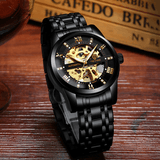 trendha TEVISE T9005A Fashion Men Automatic Watch Hollow-Carved Design Waterproof Luminous Display Mechanical Watch