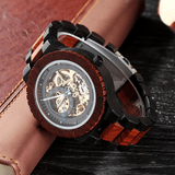 trendha BOBO BIRD R05 Men Wooden Luminous Hand Wristwatches Mechanical Watch