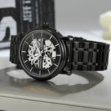 trendha Alloy Automatic Mechanical Watch Full Steel Fashion Hollow Business Men Watch