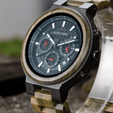 trendha BOBO BIRD S22 Date Display Creative Men Wrist Watch Wooden Band Quartz Watch