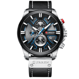 trendha CURREN 8346 Chronograph Sport Men Wrist Watch Leather Watch Band Quartz Watch