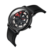 trendha SANDA P1025 360° Rotating the Wheels Dial Fashion Leather Strap Quartz Watch