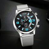 trendha Fashion Elegant Alloy Men Business Watch Decorated Pointer Calendar Quartz Watch