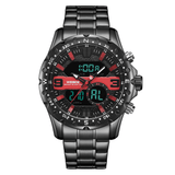 trendha WEIDE WH8502 Business Style Dual Display Watch LCD Digital Chronograph 3ATM Waterproof Men Watch