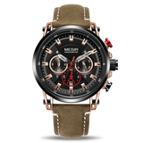 trendha MEGIR 2085 Military Style Date Chronograph Multifunction Quartz Watch Fashion Men Wrist Watch