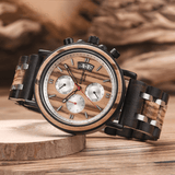 trendha BOBO BIRD NS18-3 Calendar Men Wrist Watch Chronograph Wooden Creative Quartz Watch