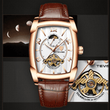 trendha TEVISE T802B Business Style Men Wrist Watch Moonphase Date Display Automatic Mechanical Watch