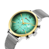 trendha CURREN 8313 Men Clock Stainless Steel Casual Date Waterproof Quartz Watch