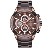 trendha NAVIFORCE 9165 Chronograph Business Style Men Watch Luminous Display Quartz Watch