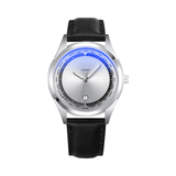 trendha Yazole Fashion Casual Luminous Pointer with Calendar Dial PU Leather Strap Waterproof Men Quartz Watch