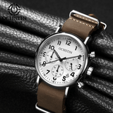 trendha OCHSTIN GQ081A Chronograph Casual Style Men Wrist Watch Genuine Leather Band Quartz Watch