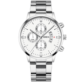 trendha GENEVA Fashion Men Watch Date Display Stainless Steel Strap Business Quartz Watch