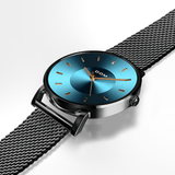 trendha DOM M-1289BK Fashion Men Watch Light Luxury Slim Dial Waterproof Quartz Watch