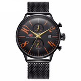trendha MINI FOCUS MF0135G Waterproof Business Style Men Wrist Watch Date Display Quartz Watch