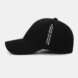 elvesmall Unisex Plain Letter Embroidery Twill Cap Outdoor Sports Relaxed Adjustable Sunshade Baseball Cap